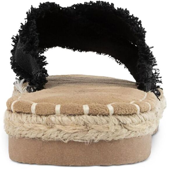 Style & Co. Womens Black Raw Hem Textured Slip On Espadrilles Shoes NWT - Picture 2 of 3